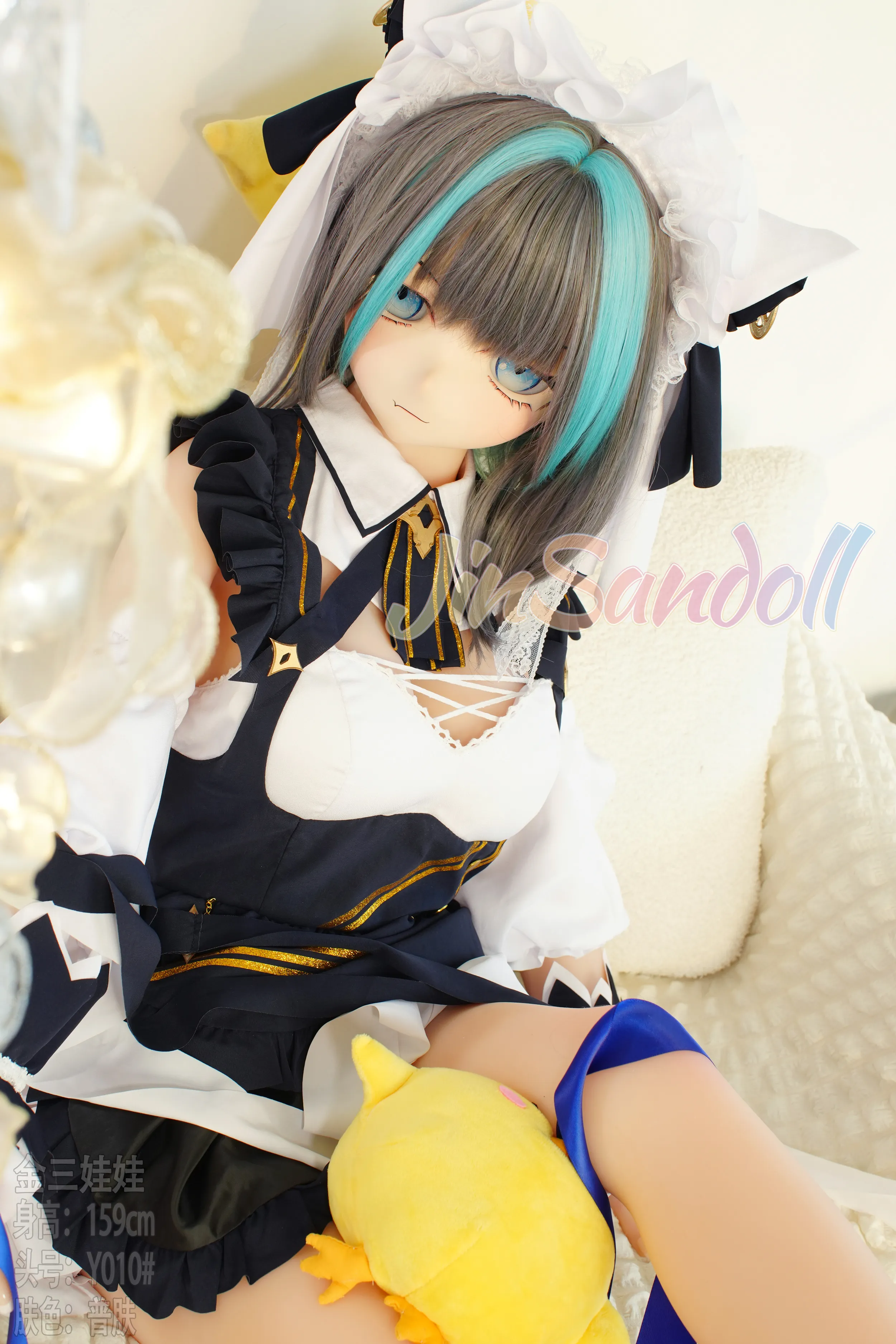 159cm (5ft3) H-Cup Poupée d'amour réaliste style anime Tête en PVC + corps en S-TPE Poupée sexuelle Tête #Y010